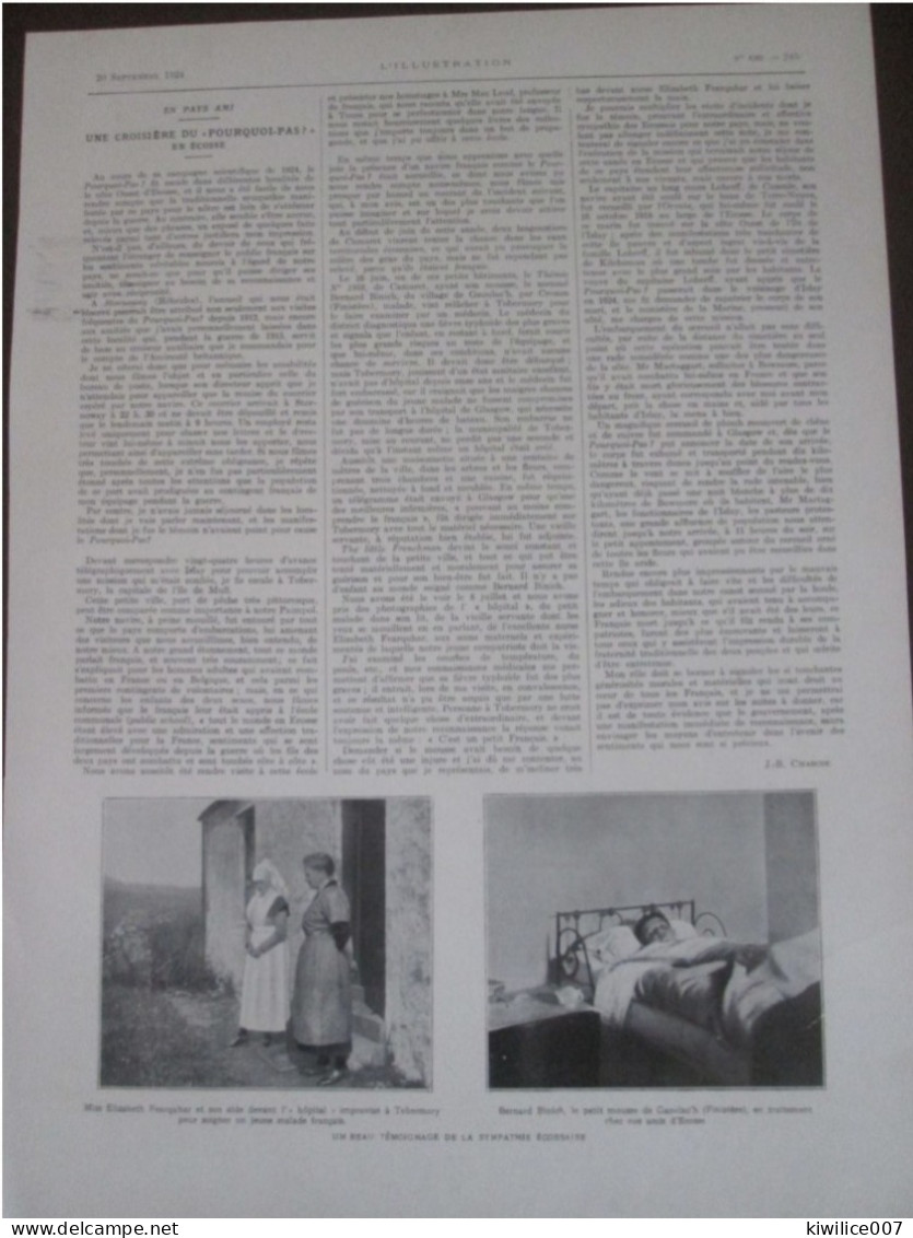 1924 Ecosse Scotland VILLE DE Tobermory  ILE DE MULL  EXPEDTITION DU POURQUOI PAS COMMANDAN CHARCOT - Non Classificati