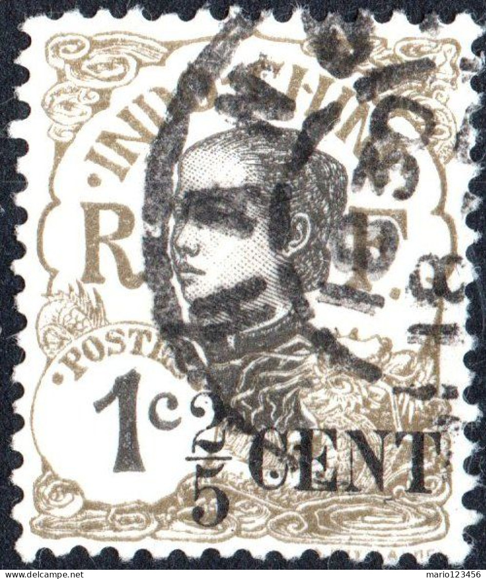 INDOCINA FRANCESE, INDOCHINA, MOTIVI LOCALI, 1919, USATI Yt:FR-IC 72, Mi:FR-IC 72, Scott:FR-IC 65 - Used Stamps