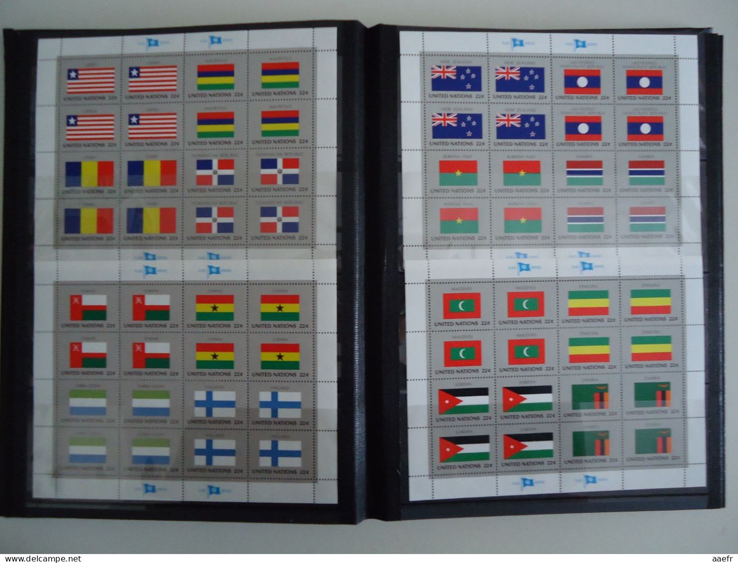 Nations Unies 1980/89 - Drapeaux Des états Membres - Série Complète De 40 Feuilles MNH/NSG - Verzamelingen (in Albums)