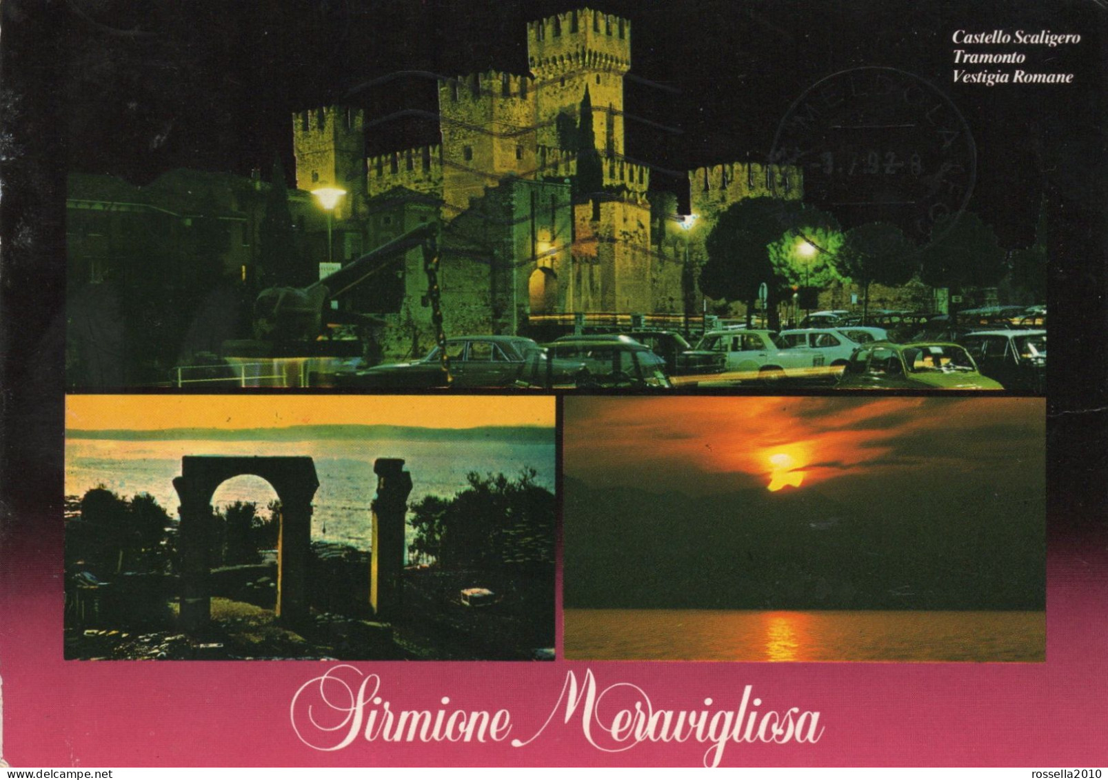 CARTOLINA  ITALIA 1992 BRESCIA LAGO DI GARDA SIRMIONE SALUTI VEDUTINE Italy Postcard ITALIEN Ansichtskarten - Gruss Aus.../ Gruesse Aus...