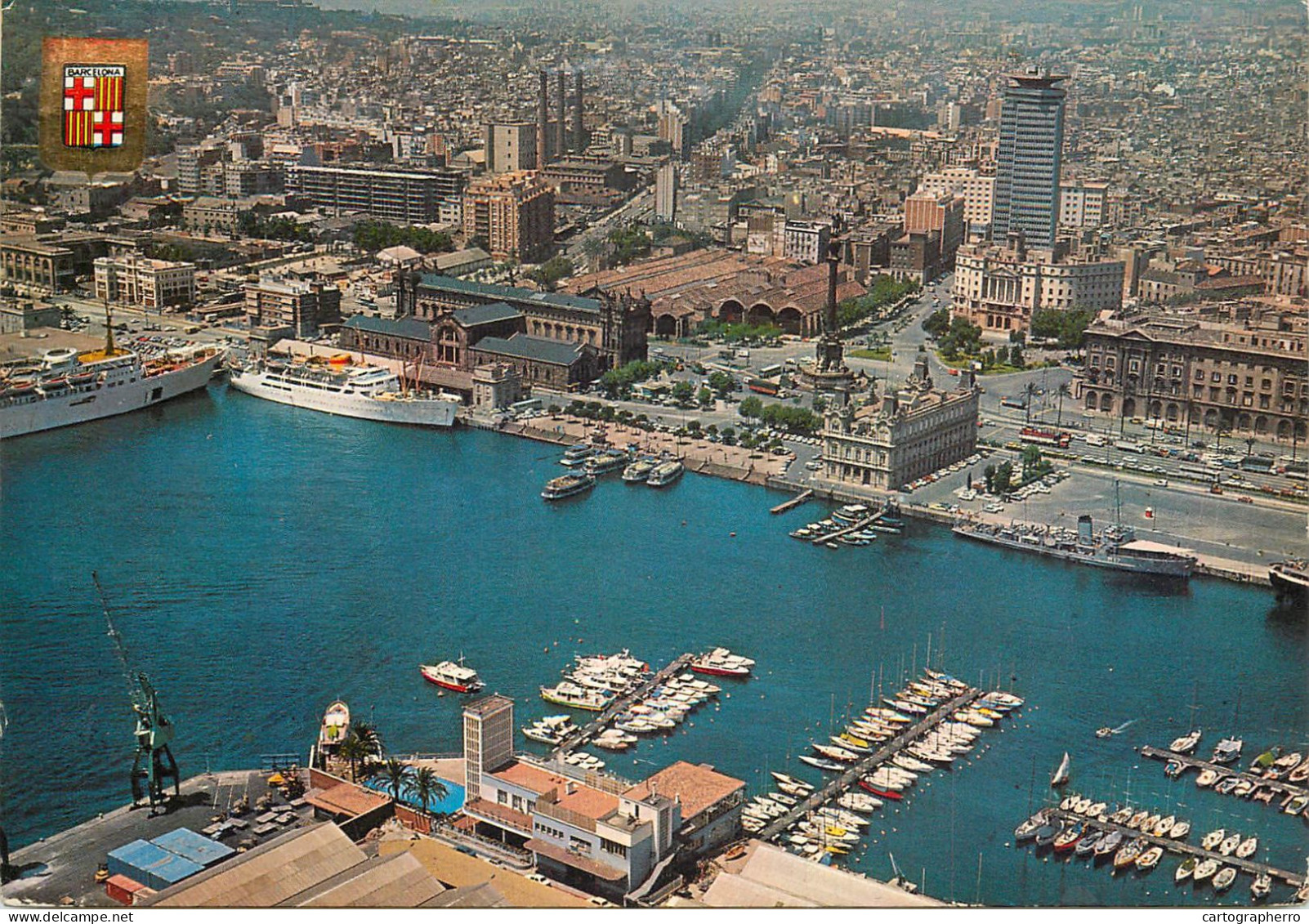 Navigation Sailing Vessels & Boats Themed Postcard Barcelona Harbour - Velieri