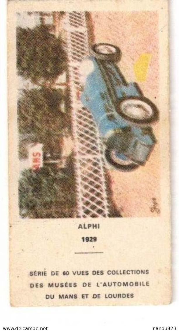 TICKET PUBLICITE DE PESAGE APPAREILS AUTOMATIQUES MUSEE AUTOMOBILE LE MANS LOURDES TRANSPORTS VOITURE TYPE ALPHI - Automobili