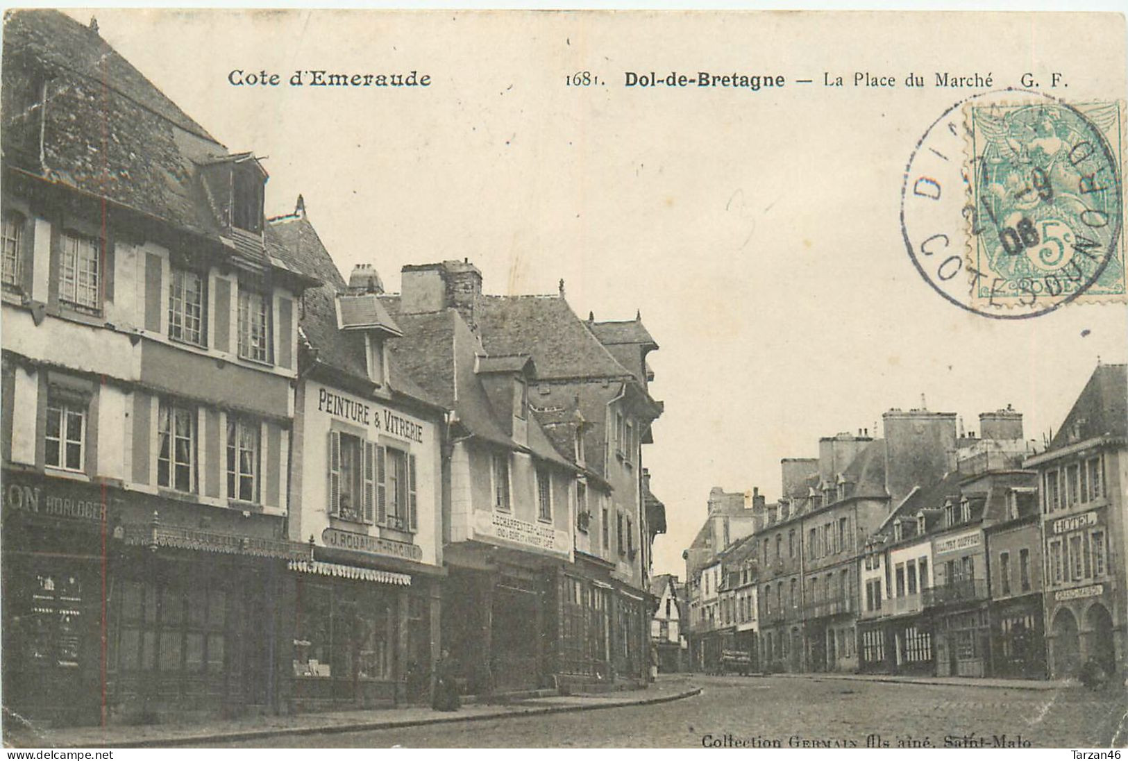 27.04.2024 - B - 1681. DOL DE BRETAGNE La Place Du Marché - Dol De Bretagne