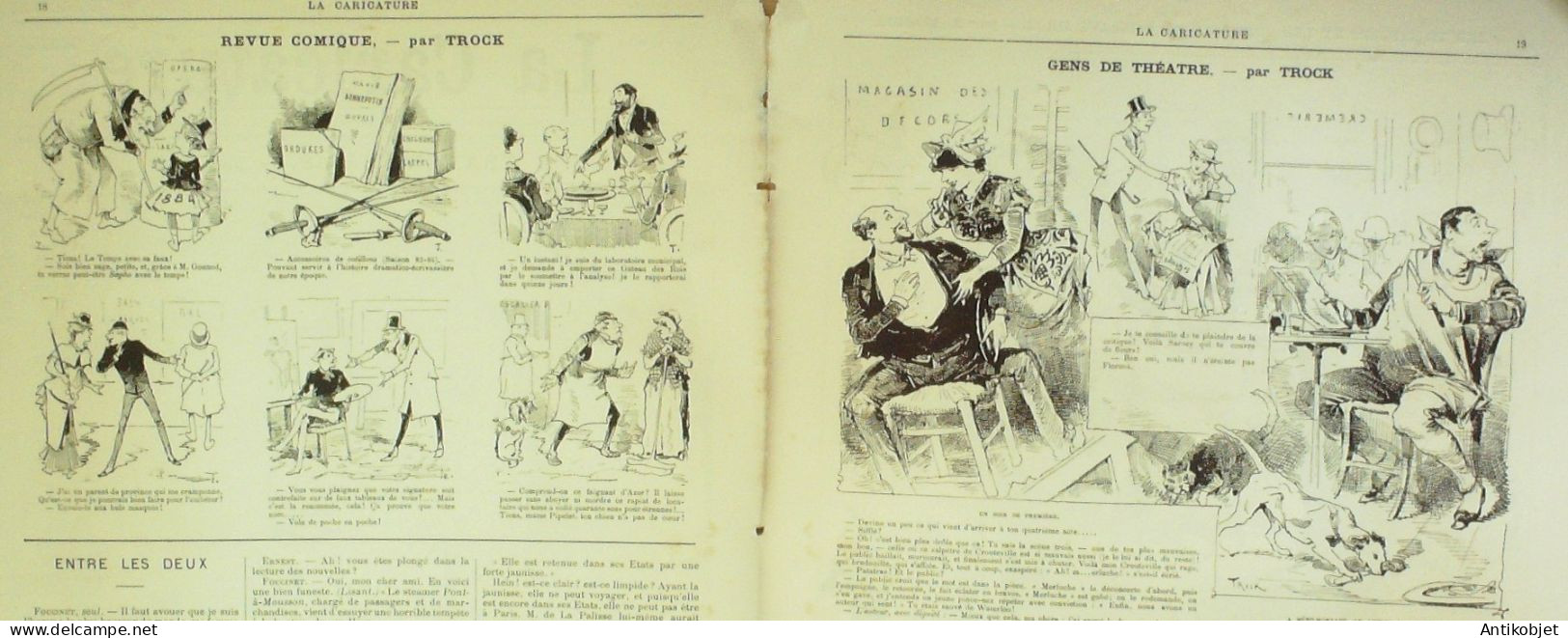 La Caricature 1884 N°211 A Travers Paris Job Trock L'Oie Sorel Gustave Droz Robida - Revues Anciennes - Avant 1900