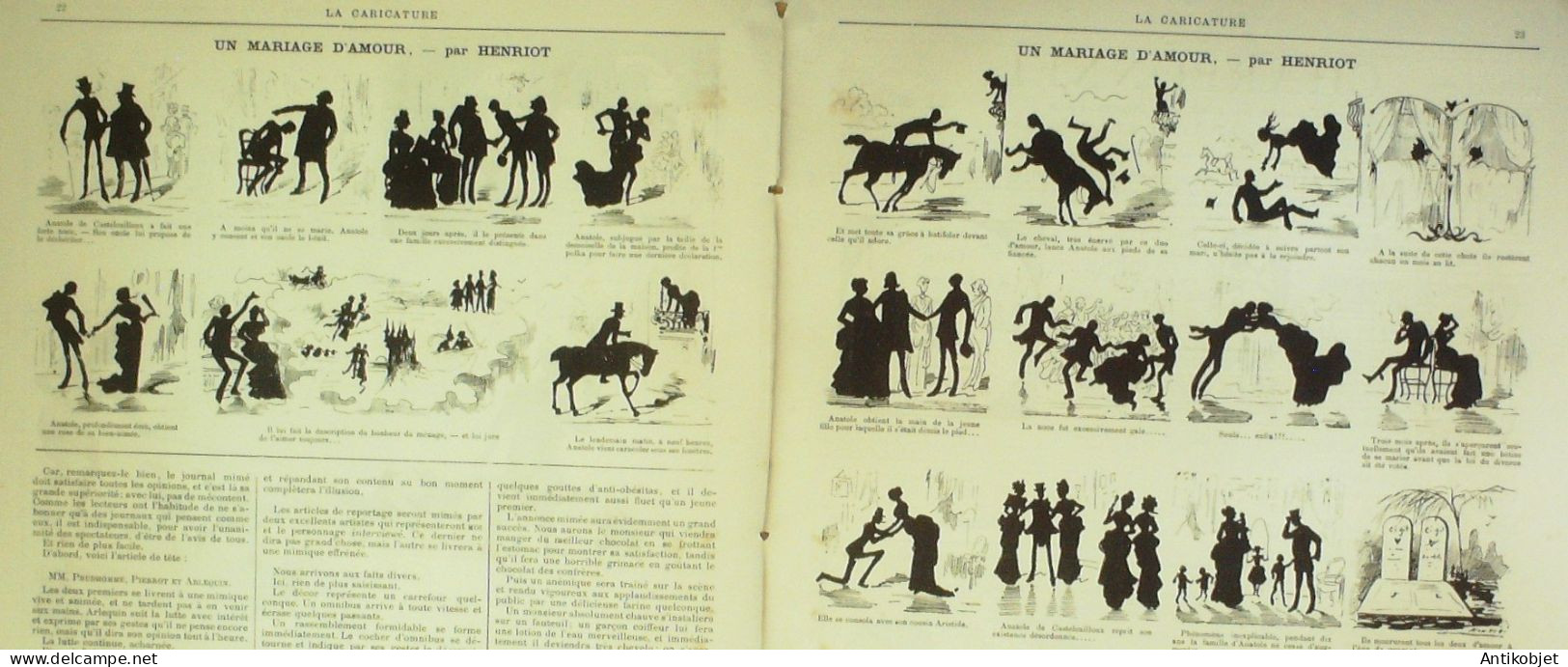 La Caricature 1884 N°211 A Travers Paris Job Trock L'Oie Sorel Gustave Droz Robida - Revues Anciennes - Avant 1900