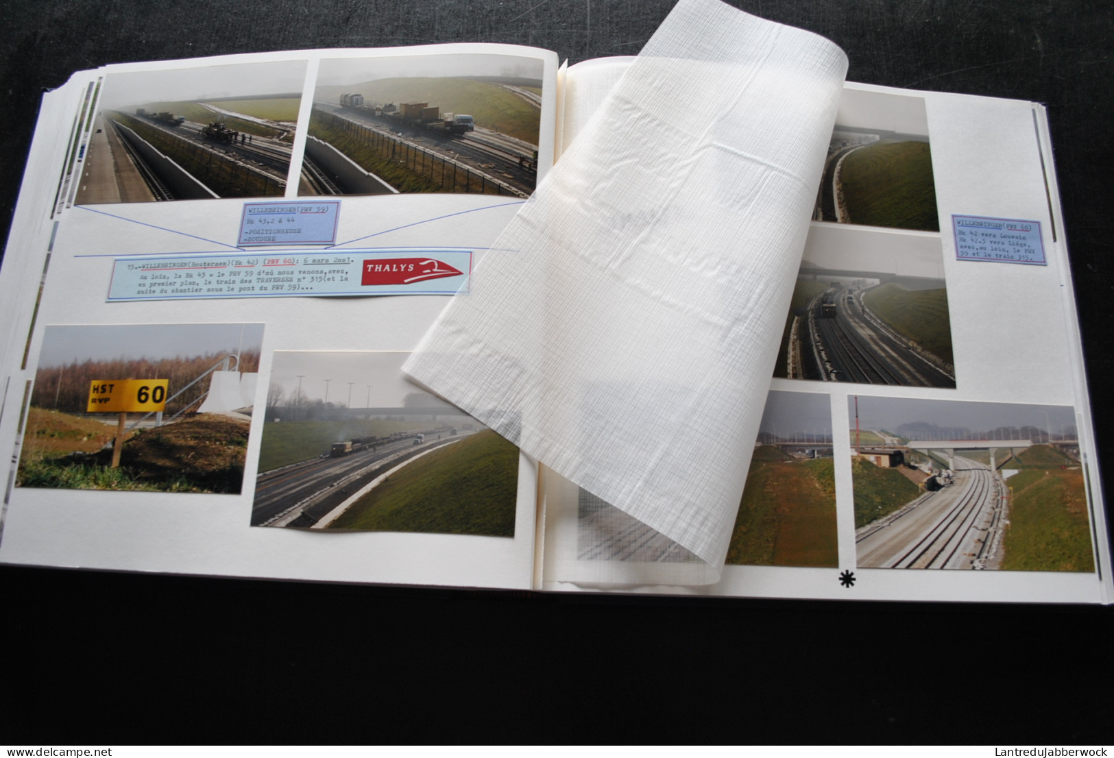 Album photo 29 TGV Thalys Chantier Louvain Liège Bierbeek Oorbeek Helecine Noduwez Willebringen Hoegaarden Voie A B