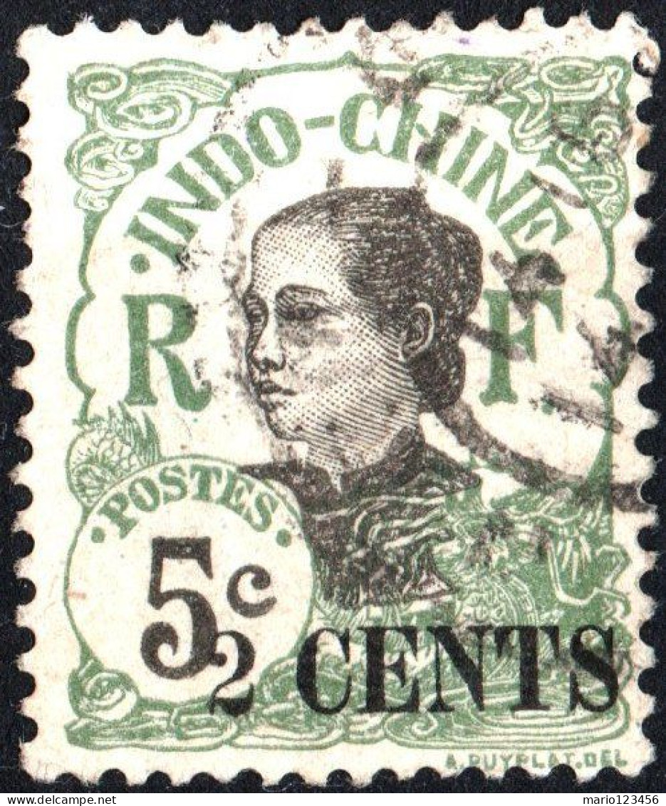 INDOCINA FRANCESE, INDOCHINA, MOTIVI LOCALI, 1919, USATI Yt:FR-IC 75, Mi:FR-IC 75, Scott:FR-IC 68 - Oblitérés