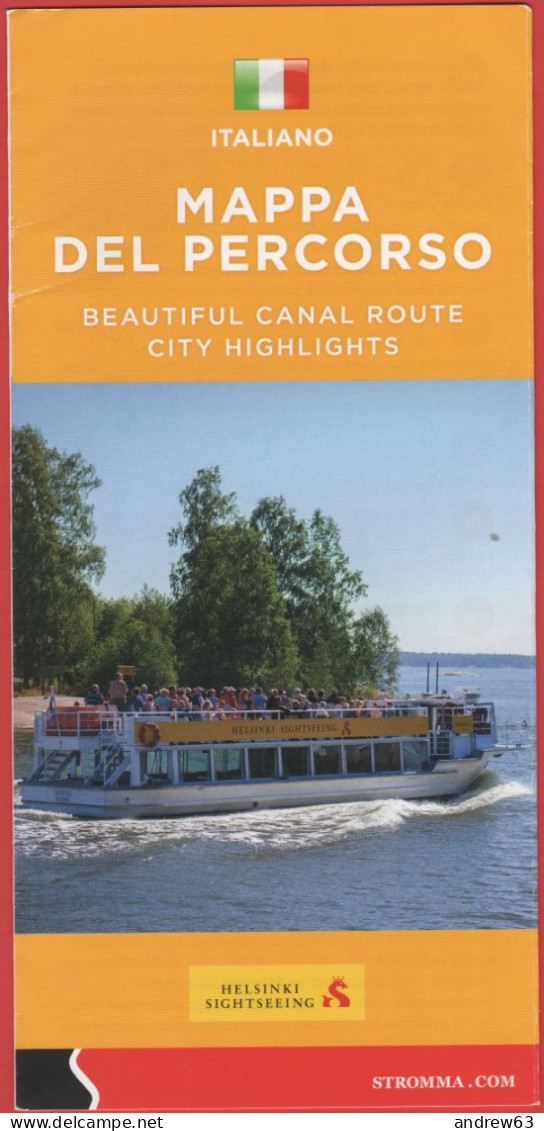 FINLANDIA - FINLAND - Helsinki - Beautiful Canal Route - Mappa Del Percorso - Volantino Pieghevole Pubblicitario - Reclame