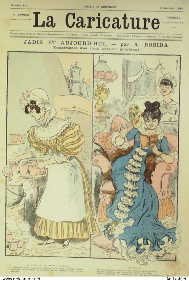 La Caricature 1884 N°212 Jadis & Aujourdh'ui Robida TrockM Pouff Job - Riviste - Ante 1900