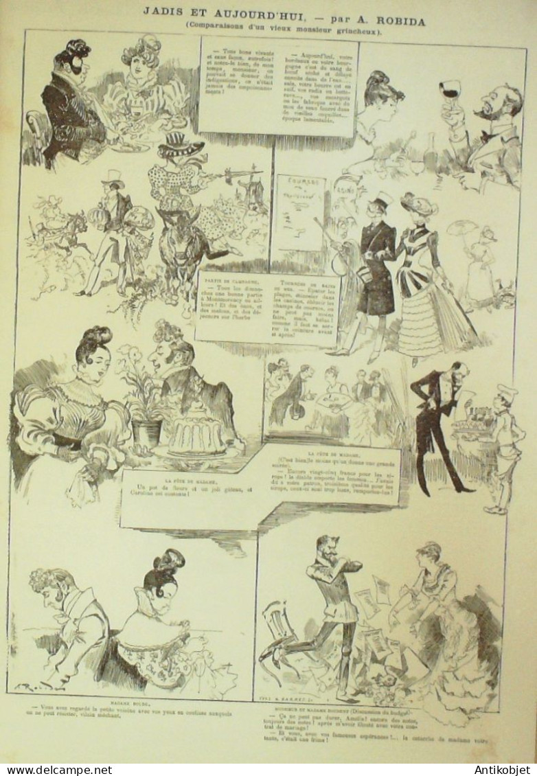 La Caricature 1884 N°212 Jadis & Aujourdh'ui Robida TrockM Pouff Job - Tijdschriften - Voor 1900