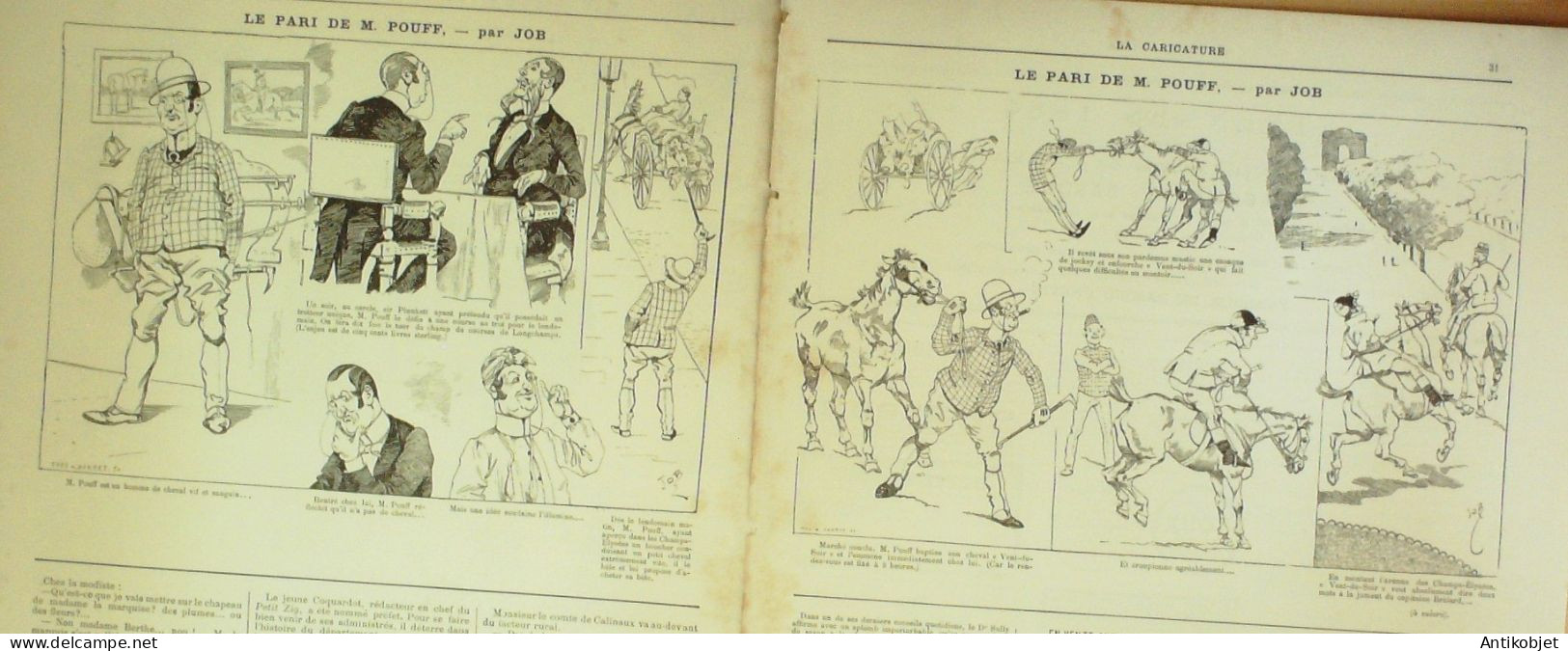La Caricature 1884 N°212 Jadis & Aujourdh'ui Robida TrockM Pouff Job - Zeitschriften - Vor 1900