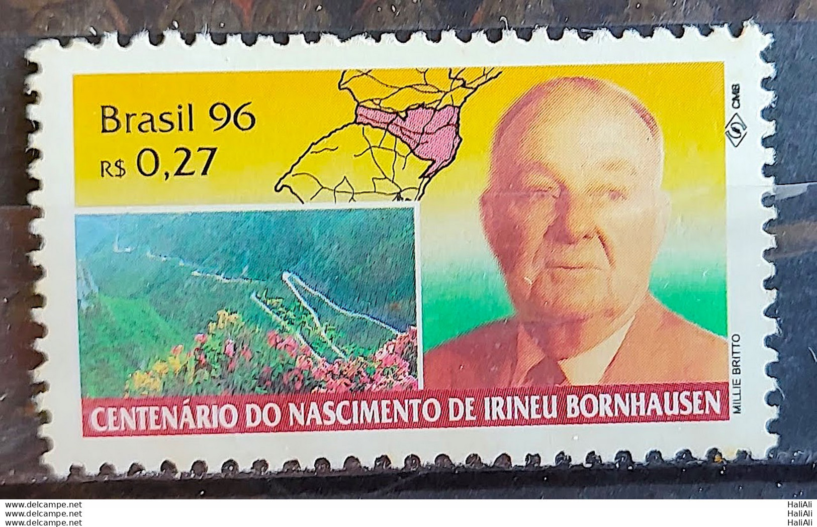 C 1987 Brazil Stamp Irineu Bornhausen Centenary Santa Catarina 1996 - Ongebruikt