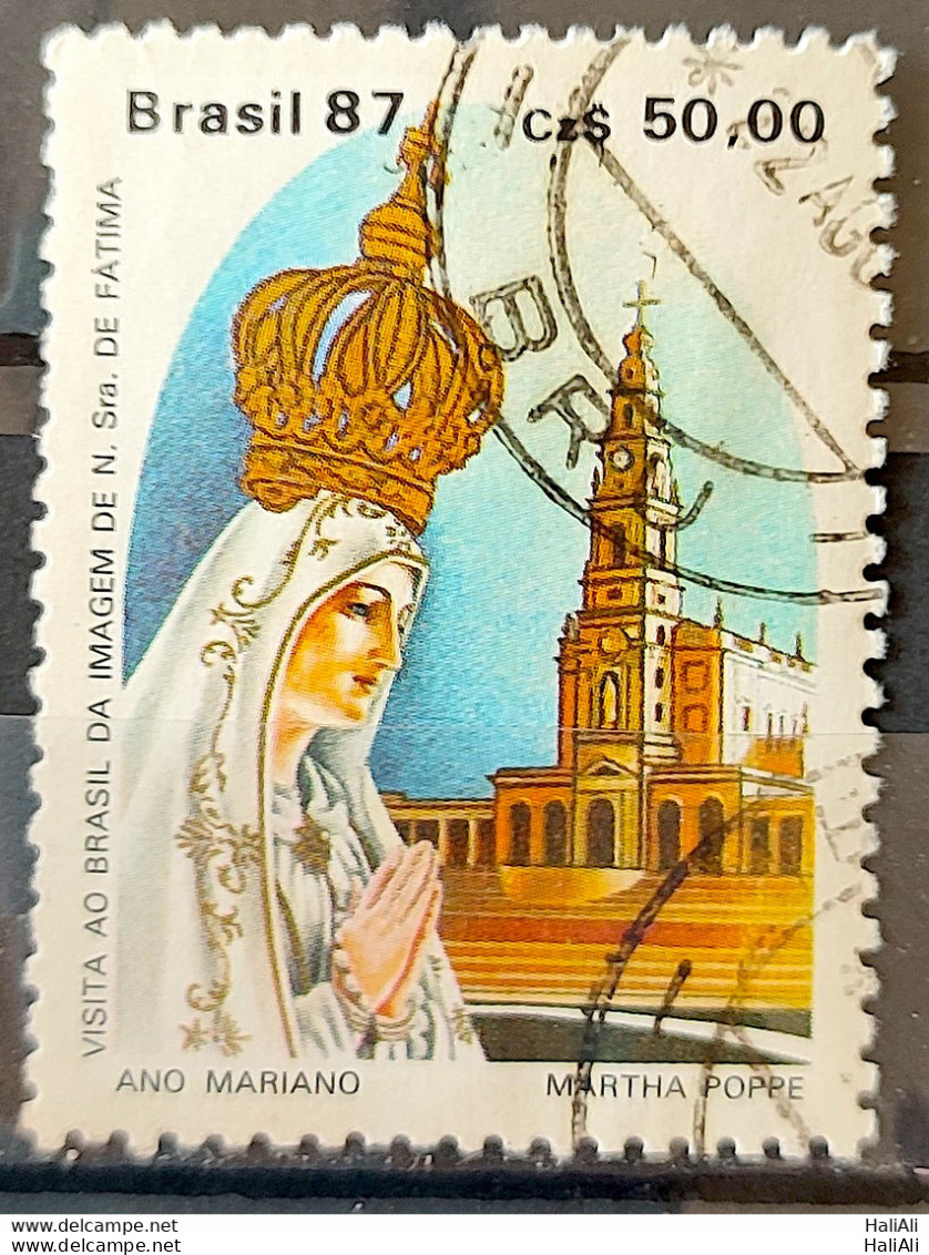 C 1574 Brazil Stamp Our Lady Of Fatima Mariano Religion 1987 Circulated 12 - Usati