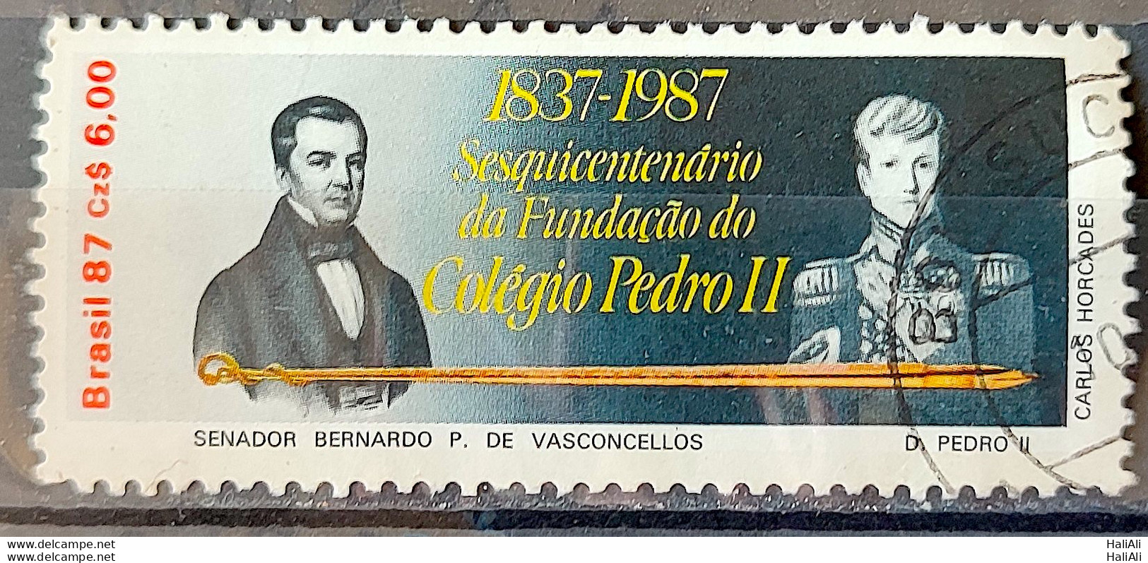 C 1571 Brazil Stamp 150 Years School Pedro II Education 1987 Circulated 4 - Gebruikt