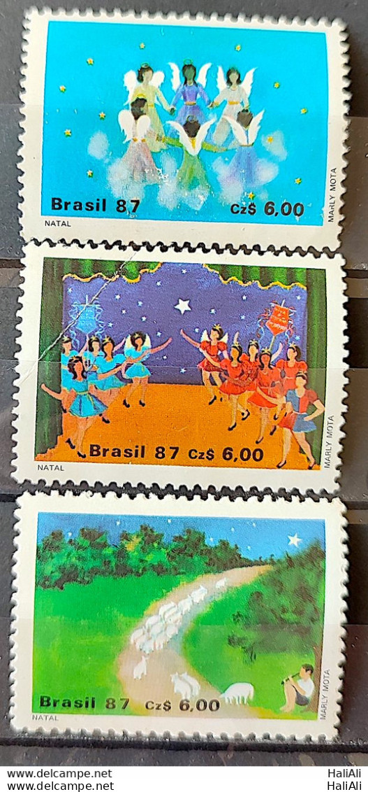 C 1568 Brazil Stamp Christmas Religion 1987 Complete Series - Ungebraucht