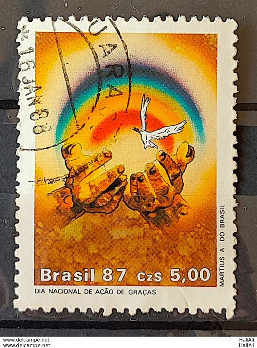 C 1567 Brazil Stamp Thanksgiving Day Religion 1987 Circulated 2 - Gebraucht