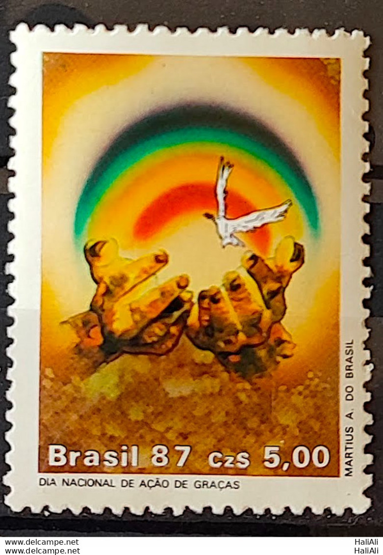 C 1567 Brazil Stamp Thanksgiving Day Religion 1987 - Neufs