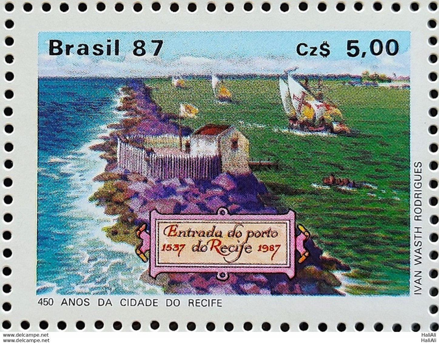 C 1565 Brazil Stamp 450 Years Brazil Stamp City Of Recife Pernambuco 1987 - Ungebraucht