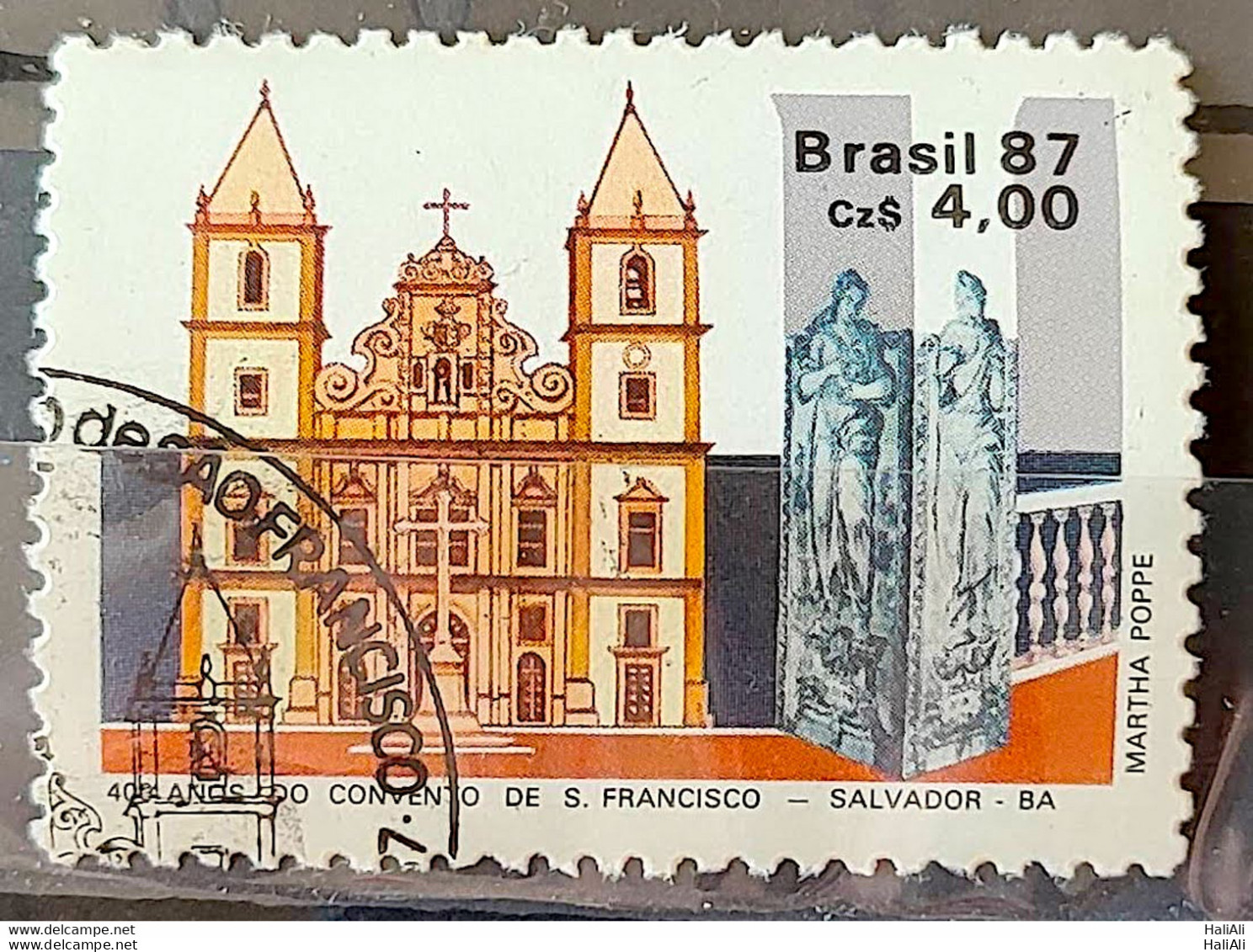 C 1563 Brazil Stamp 400 Years Convent Of Sao Francisco Salvador Bahia Religion Church 1987 Circulated 1 - Gebruikt