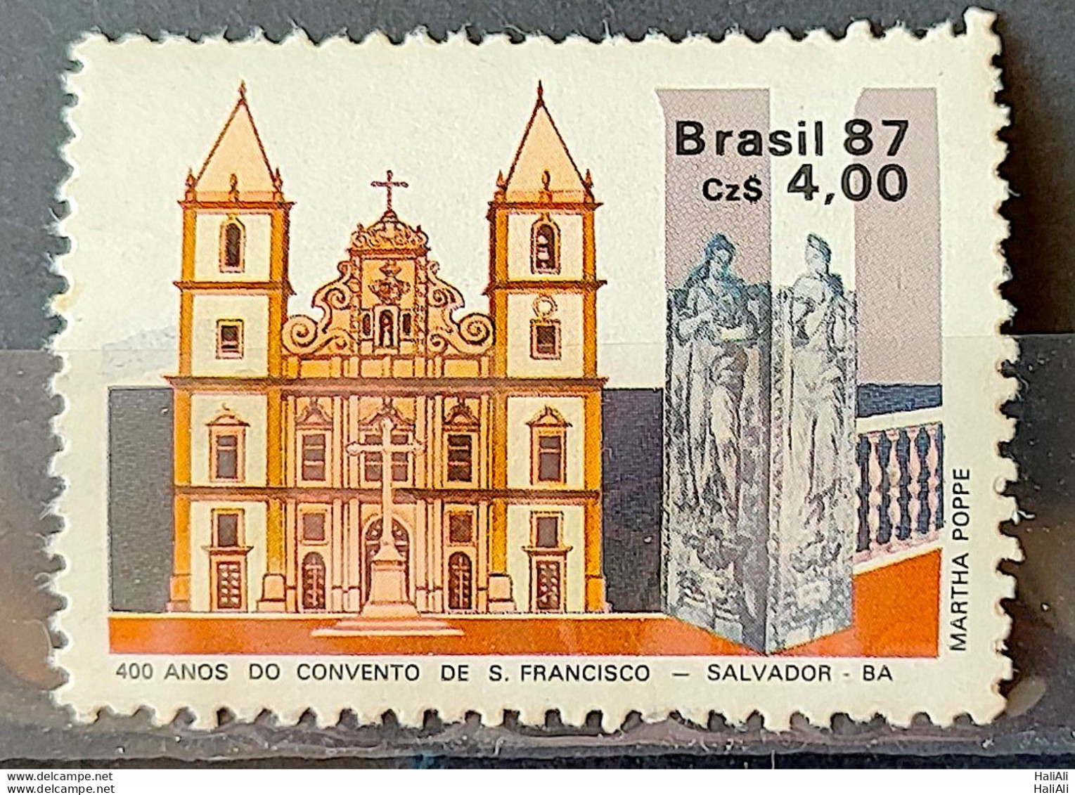 C 1563 Brazil Stamp 400 Years Convent Of Sao Francisco Salvador Bahia Religion Church 1987 - Neufs
