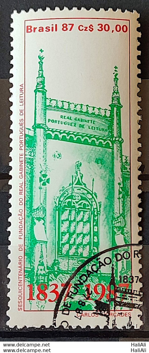 C 1558 Brazil Stamp 150 Years Real Reading Office Portugal 1987 Circulated 3 - Usati