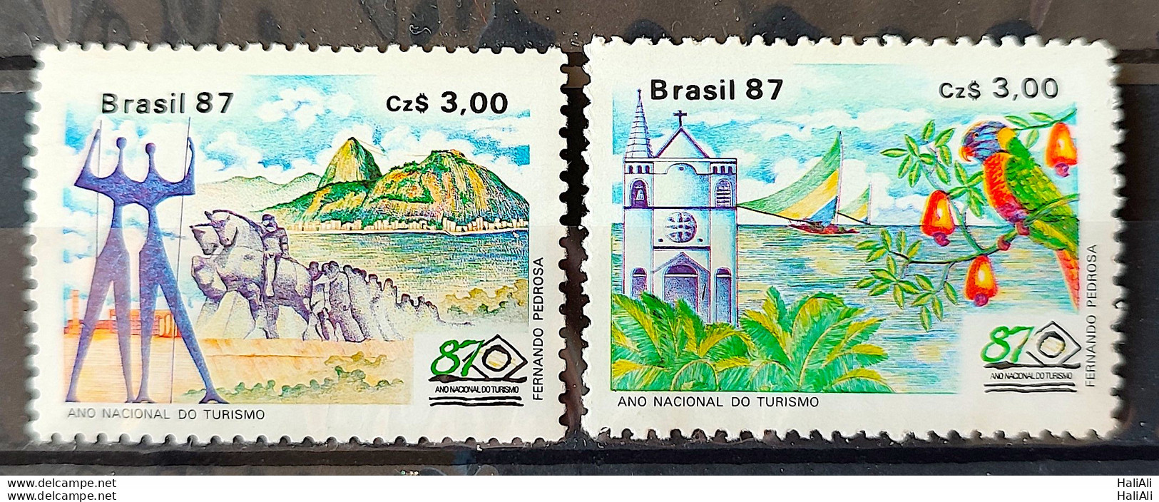 C 1556 Brazil Stamp Tourism Brasilia Rio De Janeiro Bahia Ceara 1987 Complete Series - Ungebraucht