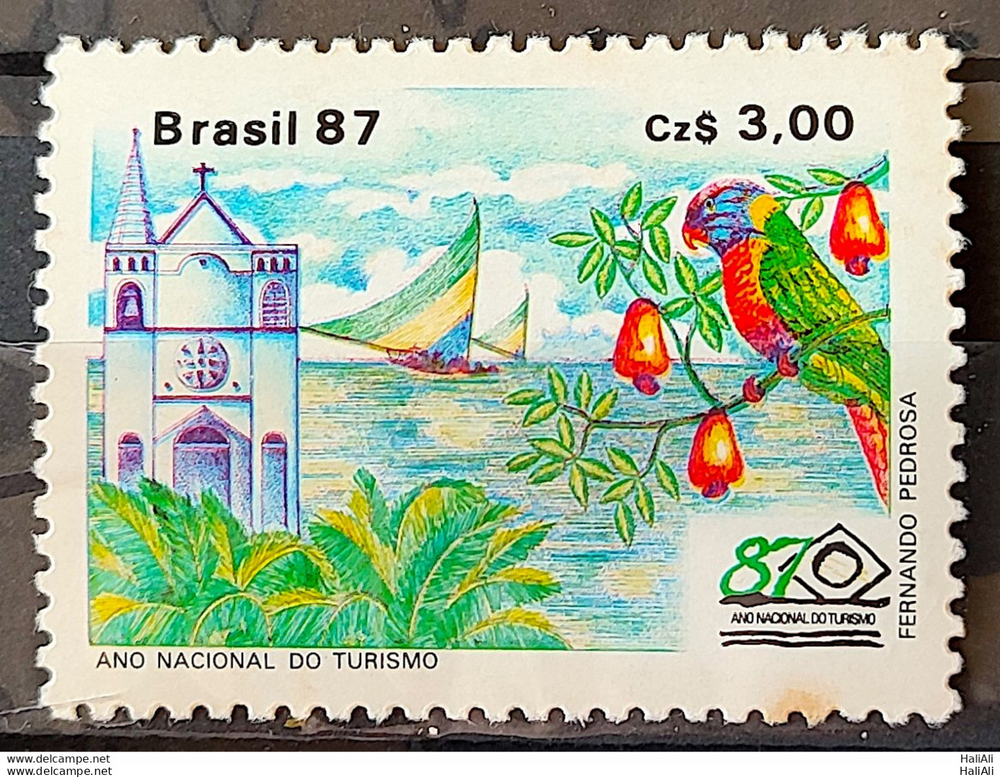 C 1557 Brazil Stamp Tourism Church Jangada Bahia Ceara 1987 - Unused Stamps