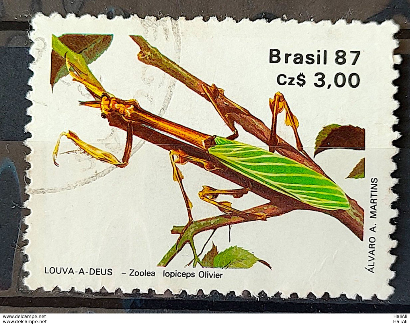 C 1554 Brazil Stamp 50 Years Brazilian Insect Entomology Society Praise To God 1987 Circulated 1 - Oblitérés