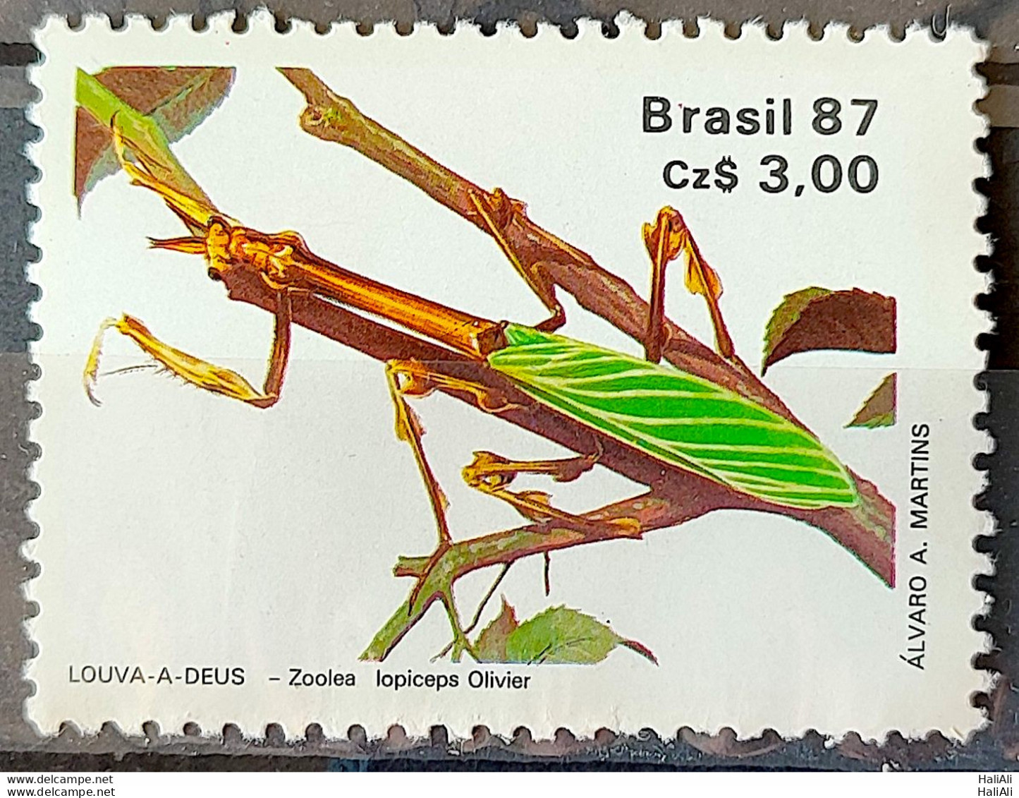 C 1554 Brazil Stamp 50 Years Brazilian Insect Entomology Society Praise To God 1987 - Ungebraucht