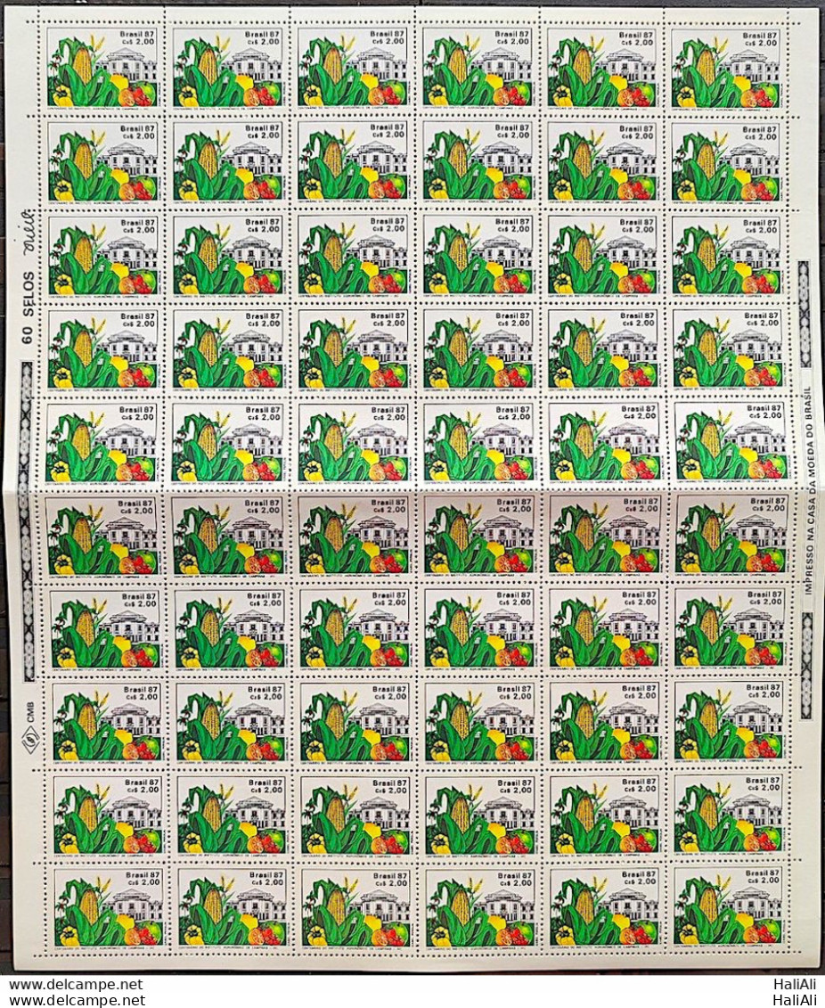 C 1553 Brazil Stamp 100 Years Agronomic Institute Of Campinas Education Corn 1987 Sheet - Unused Stamps