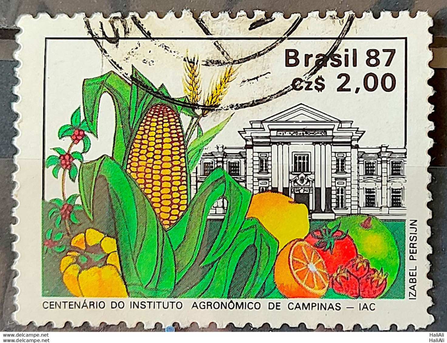 C 1553 Brazil Stamp 100 Years Agronomic Institute Of Campinas Education Corn 1987 Circulated 3 - Usati