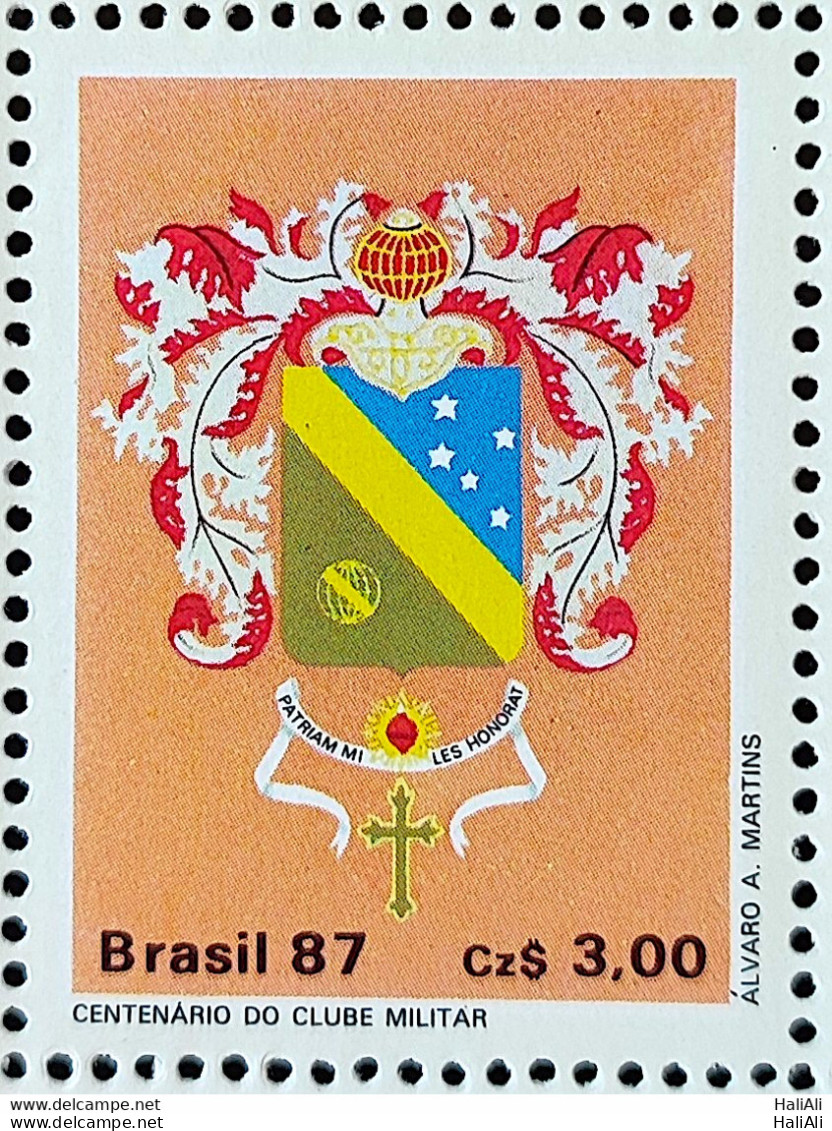 C 1552 Brazil Stamp 100 Years Of Military Club Coat 1987 Block Of 4 2 - Ungebraucht