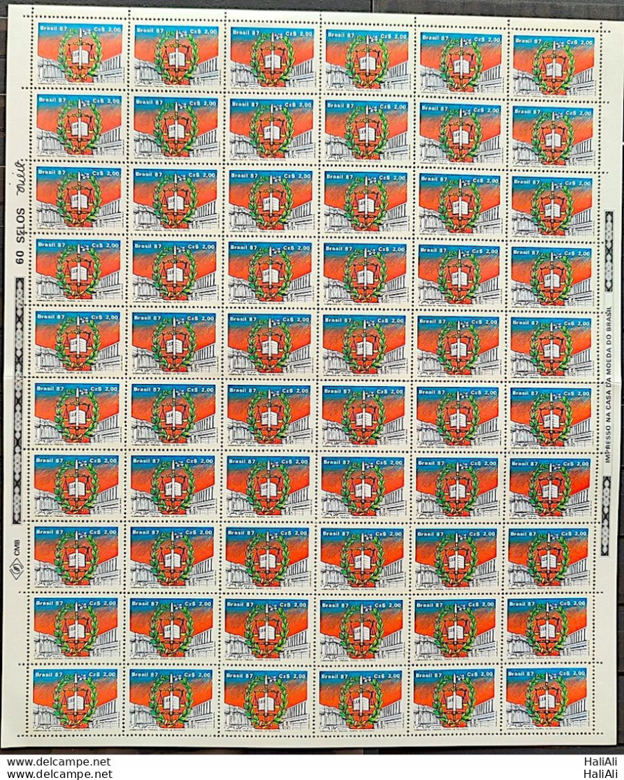 C 1551 Brazil Stamp Federal Court Of Appeals Law Justice 1987 Sheet - Ungebraucht