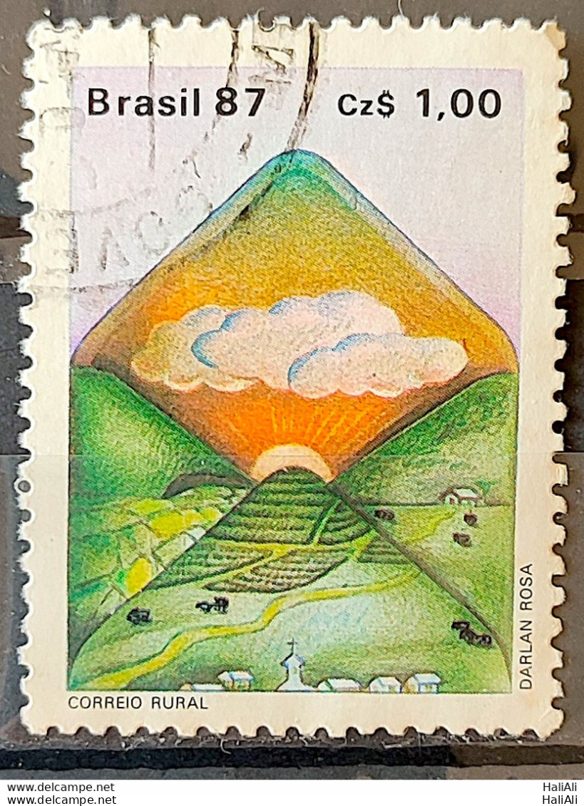 C 1546 Brazil Stamp Postal Service Letter Envelope 1987 Circulated 4 - Oblitérés