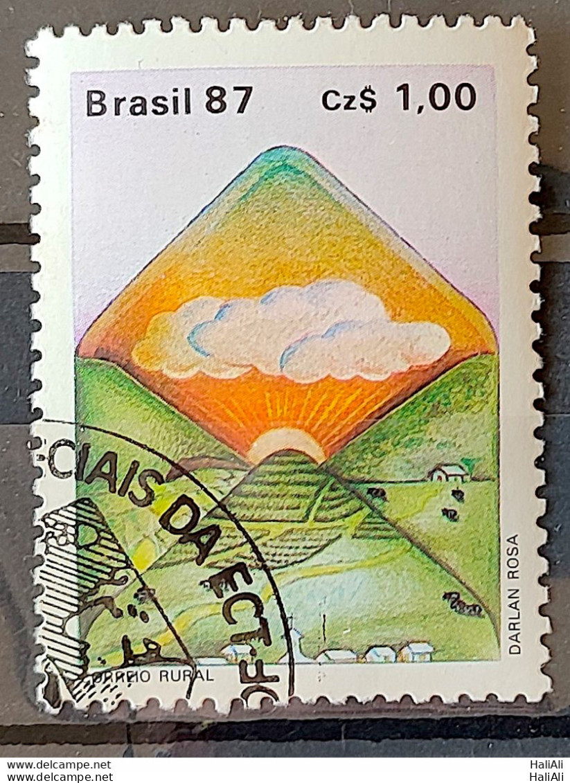 C 1546 Brazil Stamp Postal Service Letter Envelope 1987 Circulated 1 - Oblitérés