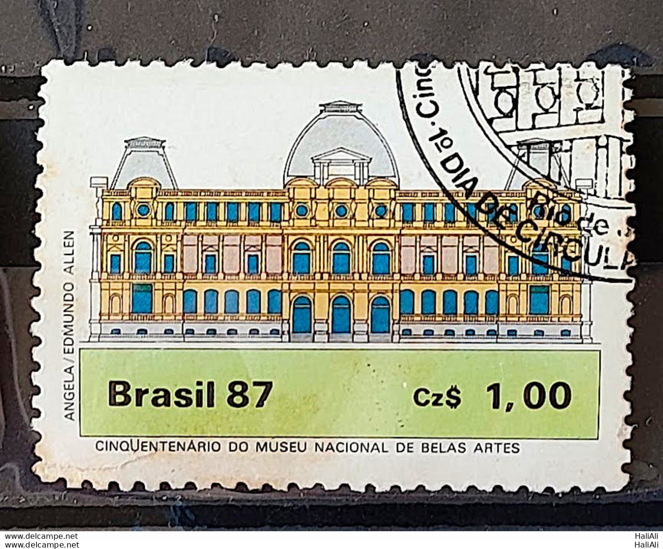 C 1542 Brazil Stamp 50 Year Museum Of Fine Arts Architecture 1987 Circulated 2 - Used Stamps