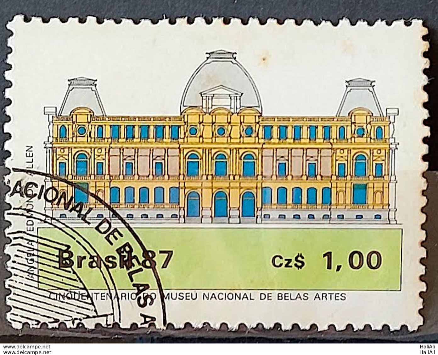 C 1542 Brazil Stamp 50 Year Museum Of Fine Arts Architecture 1987 Circulated 4 - Usati