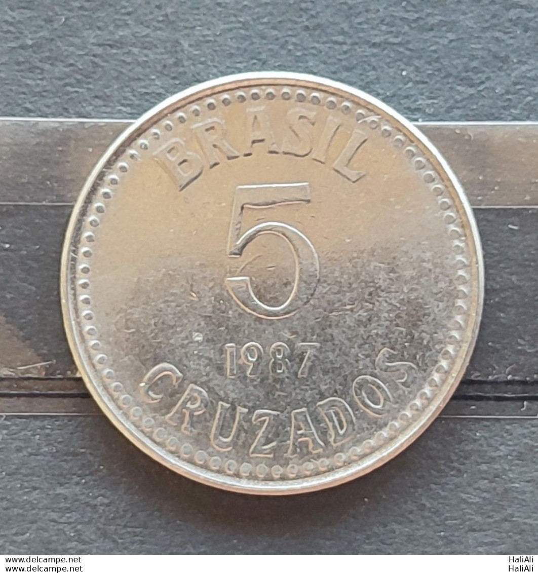 Brazil Coin Brasil 1987 5 Cruzado Sob - Viroflay