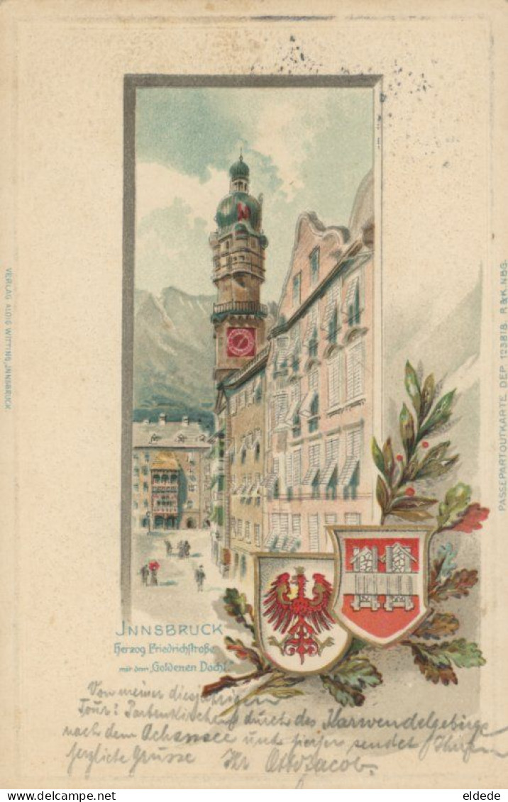 Embossed Art Card Innsbruck  Ecusson Blason Heraldic - Innsbruck