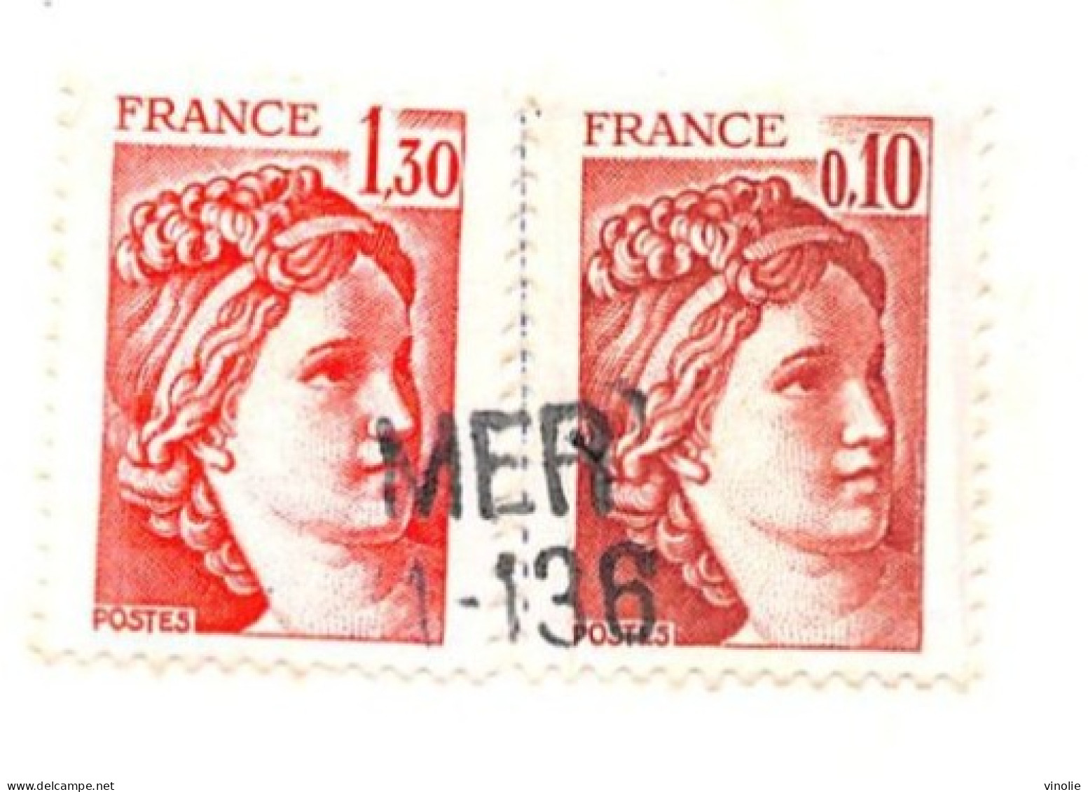 MO-24-395 :  CARTE POSTALE AVEC TIMBRE ANNULE. MER. 1-136. LOIR-ET-CHER. 9 AOUT 1980 - 1921-1960: Modern Period