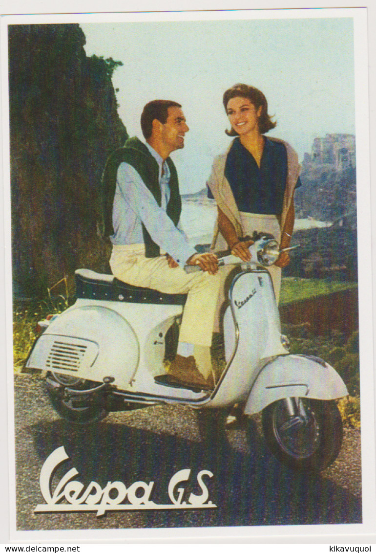 VESPA GS - BORD DE MER - CARTE POSTALE 10X15 CM NEUF - PKW