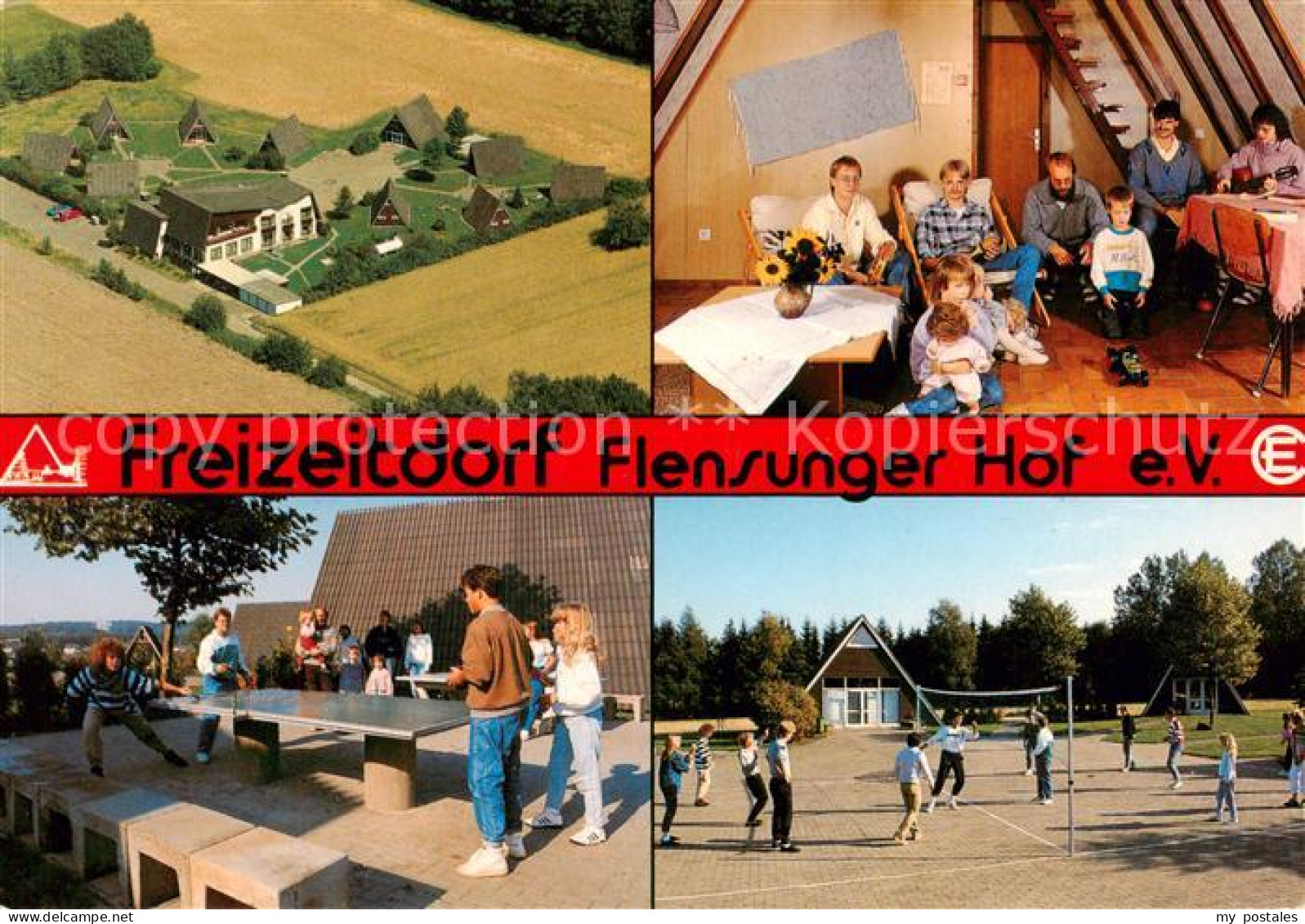 73792781 Flensungen Freizeitdorf Flensunger Hof Tischtennis Volleyball Luftbild  - Other & Unclassified