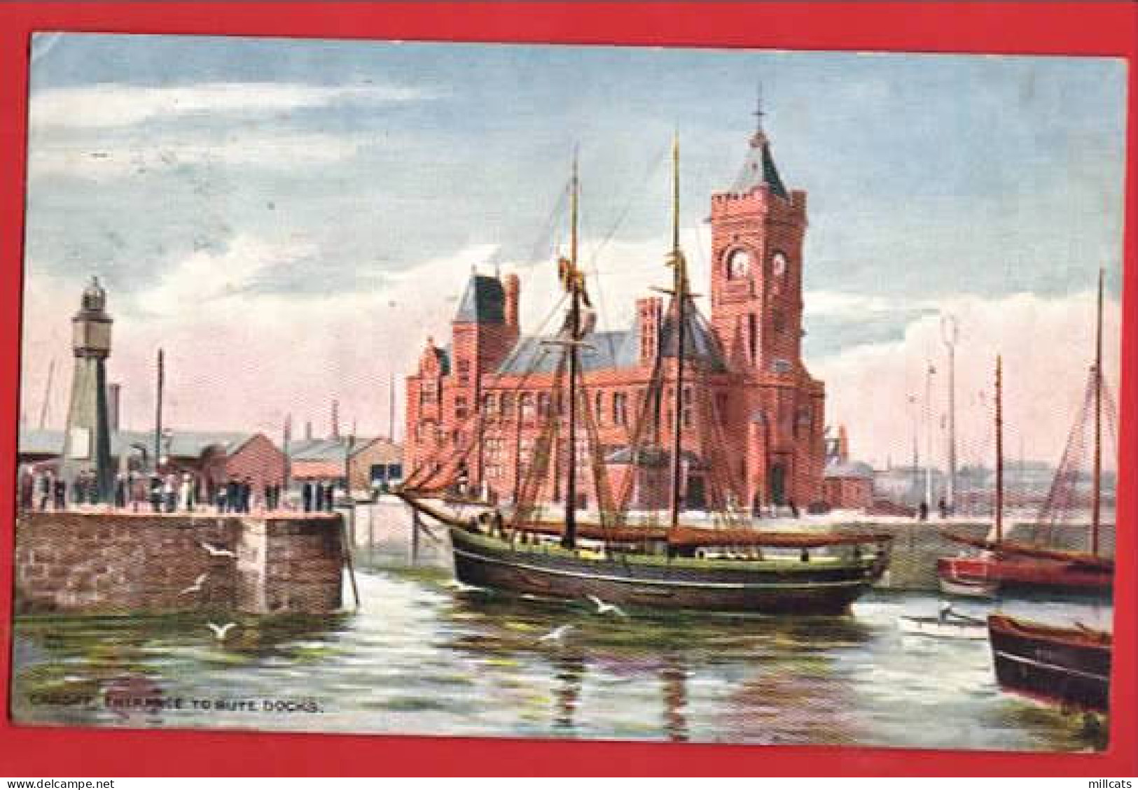 CARDIFF BUTE DOCKS  RAPHAEL TUCK SERIES  Pu  1906 - Tuck, Raphael