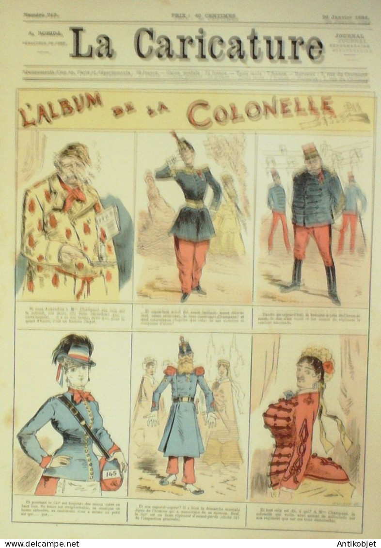 La Caricature 1884 N°213 Album De La Colonelle Draner Sorel Trock M Pouff Job - Riviste - Ante 1900