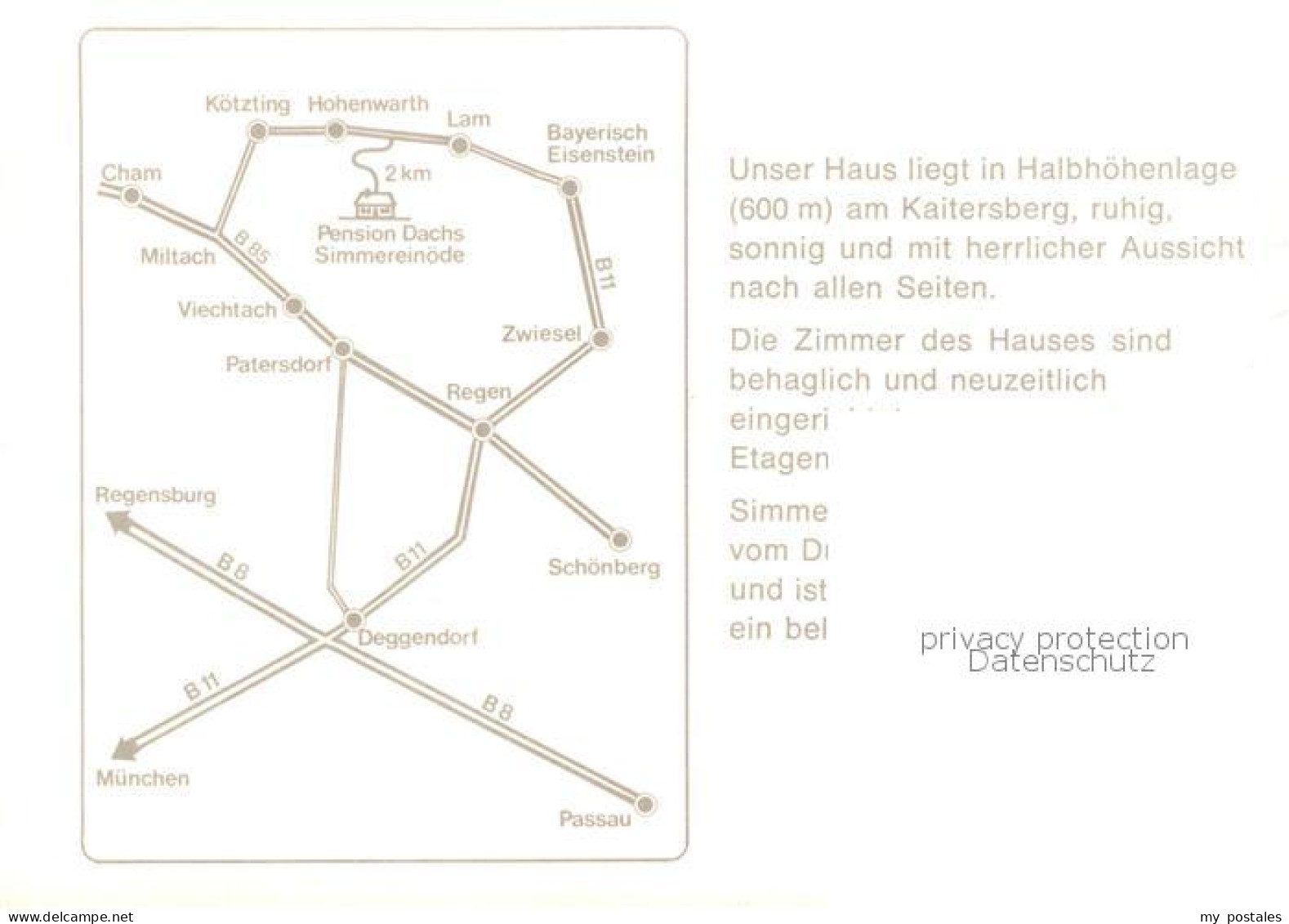 73792768 Simmereinoede Hohenwarth Pension Dachs Bayerischer Wald  - Andere & Zonder Classificatie