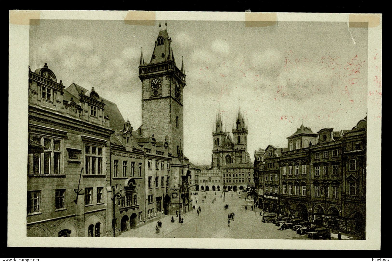 Ref 1644 - 1935 Prague Praha Postcard - Super Special Machine Postmark Czechoslovakia - Brieven En Documenten