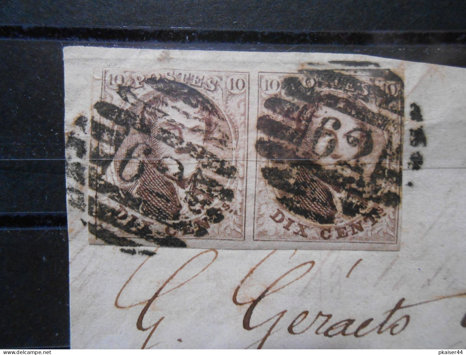 Belgien  MI 3  König Leopold L   1850 - 2 Einheiten - 1858-1862 Medaillen (9/12)