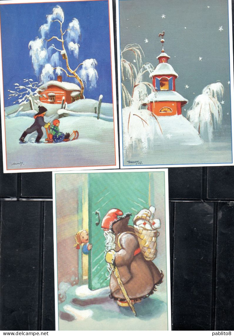 SUOMI FINLAND FINLANDIA FINLANDE 1992 CHRISTMAS NATALE NOEL WEIHNACHTEN NAVIDAD ENTIRE POST CARDS SET OF 3 UNUSED NUOVE - Ganzsachen