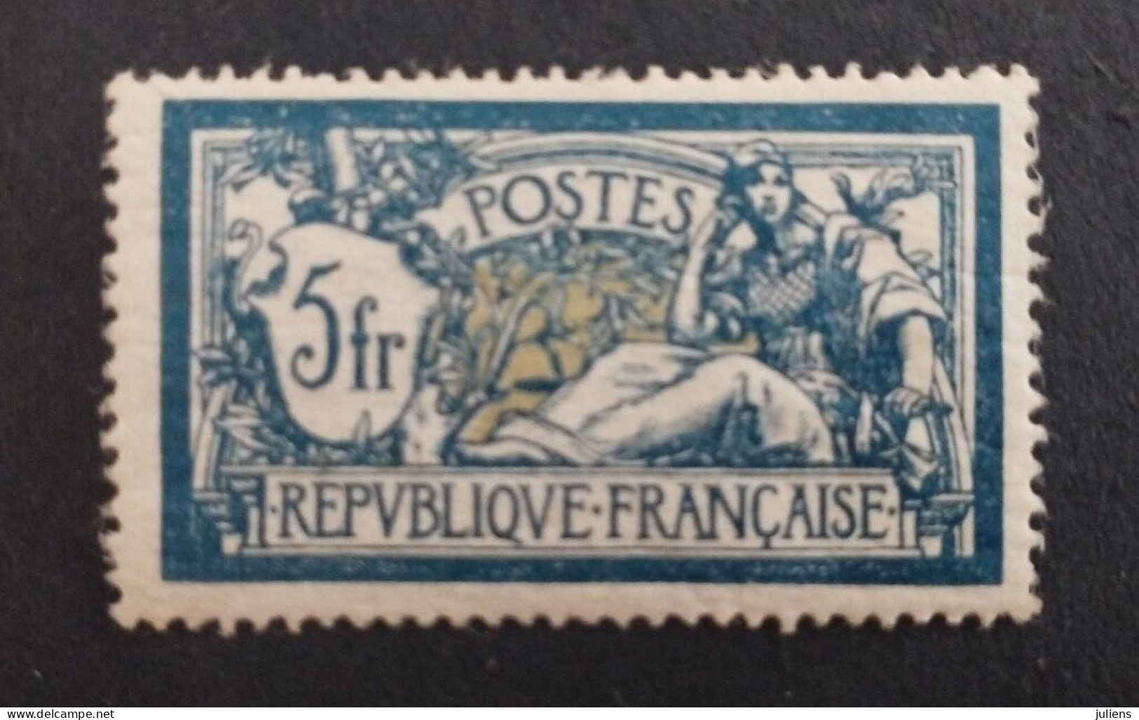 FRANCE TYPE MERSON 123 123a BLEU OLIVE NEUF** MNH LUXE Cote +425€ #278 - Neufs