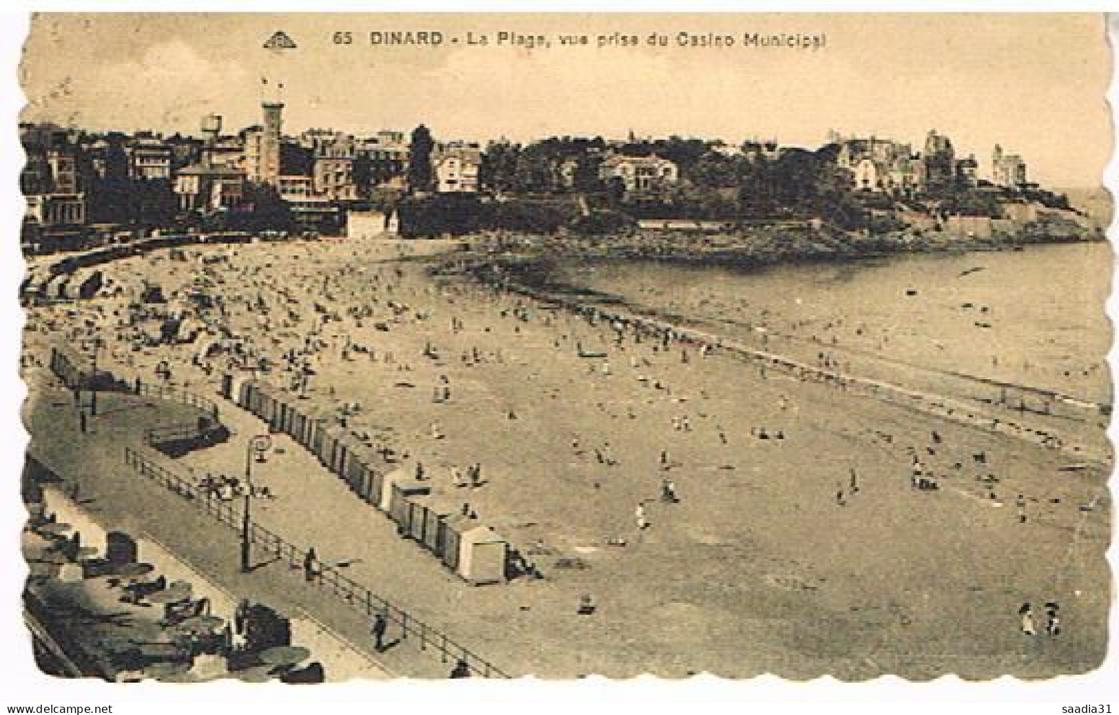 35    DINARD   LA PLAGE  VUE PRISE DU CASINO MUNICIPAL 1933 - Dinard